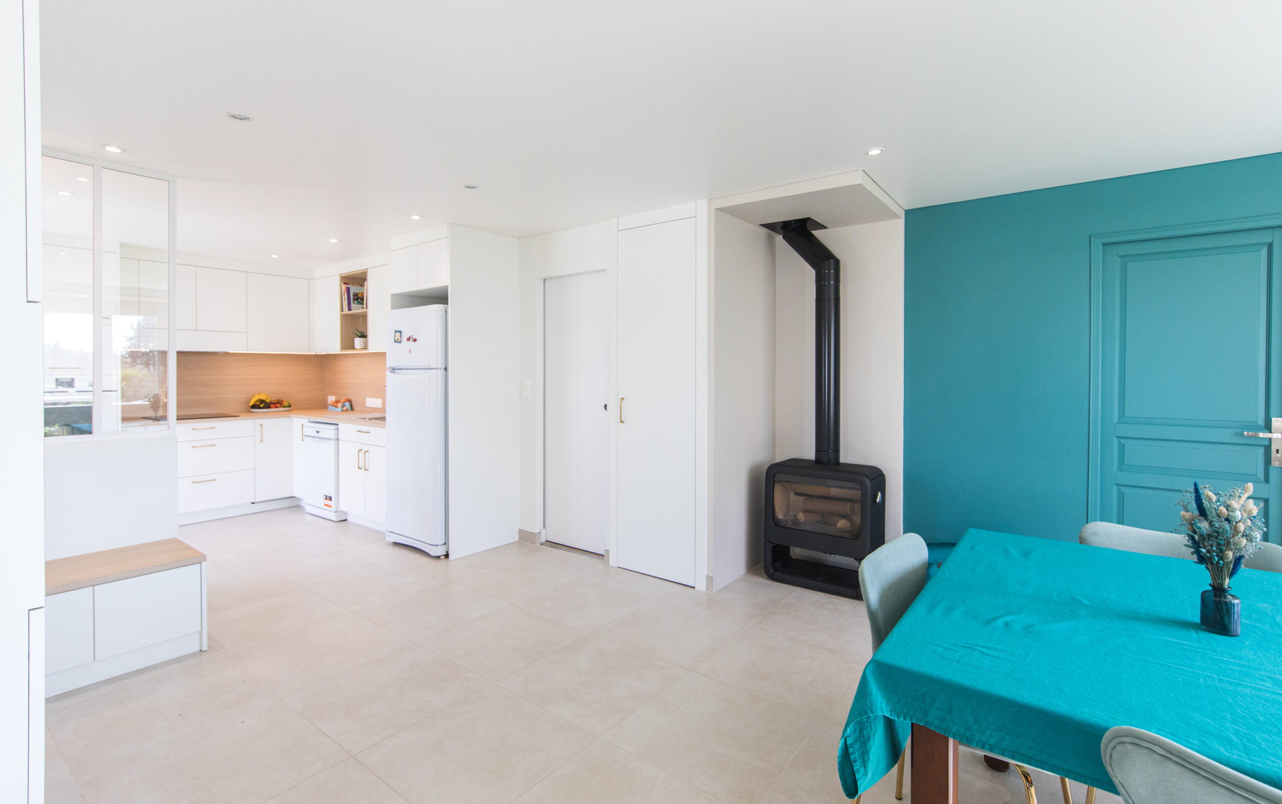 Entrée et poele – projet à Savonnières – 37