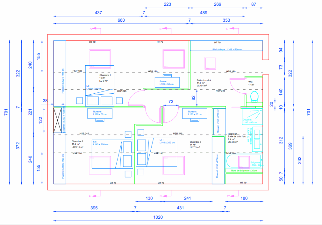 Plan d'aménagement à Saint Avertin 37